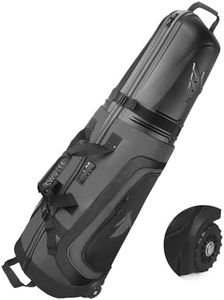 SWIFTEE Premium Golf Travel Bag with Hard Case Swiftee Branded Top & TSA Lock – 1680D Oxford Fabric, Oversized Wheels, Lightweight Airline Carrier for Maximum Club Protection (Grey)
