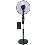 Belaco Stand Fan Pedestal fan 16" Oscillating Free Stand Fan Floor fan, 7.5 Hour Timer, Remote Control 45W adjustable height