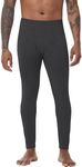 WiWi Men's Long Johns Thermal Underwear Bottoms Base Layer Leggings Viscose from Bamboo Baselayer Pants S-XXL,Charcoal Heather,Medium