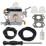 Hipa 581734301 122C Carburetor Kit Fit for Husq 122LD 122C 122LDX 122LK Trimmer Edger Parts Replace 574386701 581734301 Carb with Adjusting Tool Fuel Filter Gaskets