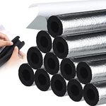 Self Adhesive Foam Pipe 12 Pack Pipe Insulation Freeze Protection for Pipe Insulation Foam Insulation Pipe for Outdoor Water Pipe Insulation, Outdoor Winter Irrigation, Sprinkler(0.87 Inch/ 22 mm)