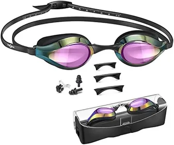PHELRENA Swimming Goggles, with Scale Head Strap Swim Goggles, Clear Vision Anti Fog & Glare No Leaking for Adult Kids