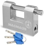 Magmaus® RTL/70 Heavy Duty Lock for Shipping Container - [Weatherproof] - Secure Outdoor Lock for Storage Unit, Gate, Shed, Fence, Door - 3 Keys