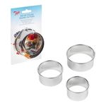 Tala Stainless Steel Pastry Cutters, Set of 3 Cutters in Different Sizes, Silver