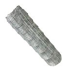 Stock Fencing L8/80/15 Wire Netting Roll 0.8M High 50M Long Metal Mesh Dog Cow Sheep Animal Agricultural Garden Fencing Easy to Cut