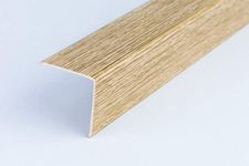 Wood Effect Plastic PVC Corner 1M Angle Trim Wall Corner Guard Edge Protector TMW Profiles (40mm x 40mm x 1M, Oak)