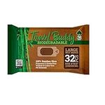 Ace Travel Buddy Large Body Wet Wipes Biodegradable - No Rinse Bath Or Shower Bamboo Wipe - Gym, Travel, Camping, Backpacking, Hiking, Pets, Festival Essentials/Accessories, 32 Wipes(8"X12"/20X30CM)