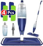 Microfiber Spray Mop for Floors Cleaning: Wet Dry Hardwood Floor Mops with 4 Washable Reusable Pads for Swiffer Powermop - Flat Mop with Sprayer for Tile Wood Laminate Vinyl Marble