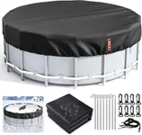 LXKCKJ 24 Ft Round Pool Cover with 