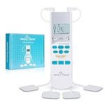 TENS Machine for Pain Relief, Easy@Home TENS Unit Massager Muscle Nerve Stimulator for Back Neck Sciatica Arthritis Joint Pain Relief -2 Independent Channels, 10 Intensity Levels, 3 Massage Types