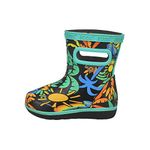 BOGS Unisex-Child Kids' Skipper Ii Rain Boot Super Jungle, Black Multi, 4 Toddler