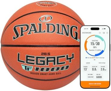 Spalding Legacy TF1000 Smart Basketball with App – Premium Indoor Shot Training Basketball - 1 Year Subscription Included - Shoot Better Now - Ultimate Basketball Gift - Official Womens Size 28.5”