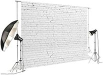 HUAYI 8x8ft Large White Grey Brick Wall Photography Backdrop Party Decoration Vinyl Video Models Background D-2504