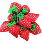 LHKJ 12 Pcs Strawberry Foldable Shopping Bag, with Pouch Shoulder Tote for Outdoor