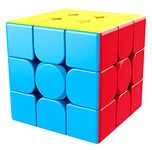 Cubelelo MoYu MFJS Meilong 3C 3x3 Stickerless MoFang JiaoShi Speedcube for Kids & Adults | Magic Speedy Stress Buster Brainstorming Cube Puzzle Toy (Multicolor)