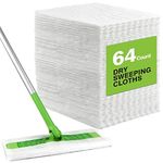 HOMEXCEL Dry Sweeping Cloths Pads Compatible with Swiffer Sweeper- Disposable Duster Refills Mop Pads for Floor Mopping and Cleaning,64 Count