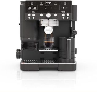 Ninja Luxe Premier 3-in-1-Kaffeemaschine mit Mahlwerk und Aufschäumer für Latte, Cappuccino & Espresso, einfache Handhabung, 4 Voreinstellungen zum Aufschäumen, Mitternachtsschwarz, ES601EUBK