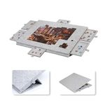Tilting Jigsaw Puzzle Board, Lightweight Felt Jigsaw Board with 6 Drawers, 2-in-1 Designed Stand & Cover, Portable Jigsaw Puzzle Table for 1000 Pieces, Jigsaw Accessories for Adults, Kids (Light Grey)