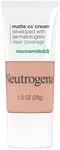 Neutrogena Clear Coverage Flawless Matte CC Cream, Full-Coverage Color Correcting Cream Face Makeup with Niacinamide (b3), Oil-, Fragrance-, Paraben- & Phthalate-Free, Cool Beige 2.5, 1 oz