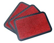 Onlymat 4 Seasons Polypropylene Mat - 24"x16", Red & Black, Pack of 3