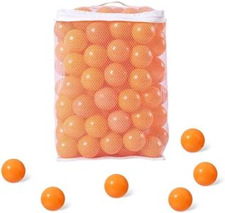 GUESVOT Ball Pit Balls for Kids, Plastic Refill 2.2 Inch Balls, 100 Pack, Bright Colors, Phthalate and BPA Free, Includes a Reusable Storage Bag with Zipper Christmas Decoration Xmas Gift(Orange)