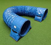 Callieway Dog Agility Tunnel Competition, 5m length / 60cmØ, Agilitytunnel (UK Kennel Club & FCI 2018 compliant) – full 360° "FULL GRIP + tunnel bags already included! (5m (16.4ft), blue)