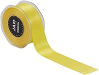 JAM Paper Double Faced Satin Ribbon - 1 1/2 x 25 Yards - Yellow - Sold Individually