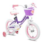 JOYSTAR 16 Inch Girls Bike, Toddler Bike for 4 5 6 7 Years Old Girl, 16" Kids Bikes with Training Wheels & Basket, Children's Bicycle for Ages 4-7 yr, Purple