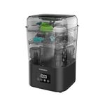 Baby Brezza SuperQuick Steriliser Dryer | Sterilise & Dry in 10 Mins | Kills 99.9% Germs | Holds 8 Bottles & 2 Pump Sets | 4-in-1 Functions