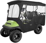 10L0L 4 Passenger Golf Cart Driving Enclosure for Club Car Precedent with Extended Roof Up to 94", 4-Sided Clear Window 420D Rain Cover All Weather Windproof Waterproof, Black