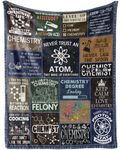 ALBRINT Chemistry Gifts, Gifts for Chemistry Lovers, Chemistry Blanket Lab Decor, Chemistry Teacher Gifts, Chemistry Gifts for Adults, Student, Chemists, Science Gifts (Chemistry Gifts, 60" L x 50" W)