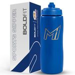 Boldfit Plastic Mumbai Indians (Mi) Official Merchandise Sipper Water Bottles Water Bottle For Adults, Kids Unbreakable Water Bottles For School, Gym Water Bottle Sipper Bottle 800Ml - Blue