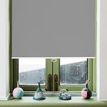 AOSKY Roller Window Shades Blackout Blinds for Windows Cordless Bedroom Shade Room Darkening Shades Door Blinds with Thermal Insulated Easy to Install for Home，Office，Bathroom W45xL72 Grey