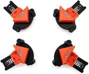 WEITARI 4set 60/90/120 Degree Pro Corner Clamps Set for Woodworking Tools-Non Slip Fixed, Adjustable Single Handle Spring Loaded Right Angle Clip for Frame Welding/Wood Working/Making Cabinet