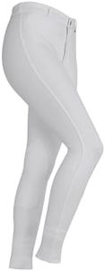 Shires Saddlehugger Horse Riding Jodhpurs in White - Maids/Childs 11/12Yr, White