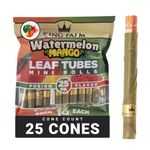 King Palm Mini Prerolled Cones - All Natural Preroll Palm Leaf Cone - Corn Husk Filter Tip - Organic Per Rolled Palm Leaf Wraps - 25 Cones per Pack - (Watermelon Mango, 1 Pack, 25 Cones)