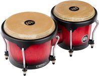 Meinl Percussion Bongos with Rubberwood Stave Shells ââ‚¬â€ NOT MADE IN CHINA ââ‚¬â€ Natural Buffalo Skin Heads, 2-YEAR WARRANTY, Wine Red Burst (HB100WRB)