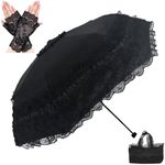 URAWESO Black Lace Parasol Goth Lol