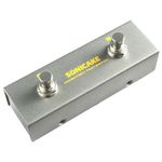 SONICAKE Dual Footswitch Pedal 6.35mm Momentary Mini Foot Switch Guitar Pedal with TRS Cable