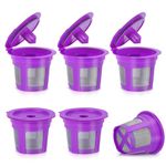 Sanyedou Reusable K Cups for Keurig,Reusable K Cup Coffee Filter Refillable Single K Cup for Keurig 2.0 1.0 BPA Free (6 Pack)