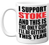 Funny Football Mug Gift for Stoke Fans - Footy Only Cup - Joke Xmas Birthday Mugs Present Gifts for Son Dad Brother Uncle Colleague Friend Cousin, 11oz Ceramic Dishwasher Safe Coffee Tea Cup