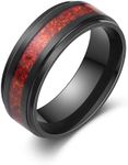 LerchPhi 8MM Mens Wedding Band Blac