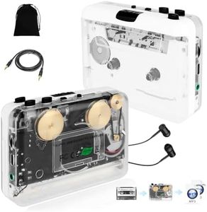 Janryzone Cassette Player-Cassette to MP3 Converter with Tape Converter Software- Auto Reverse ＆Clear Stereo Cassette Tape Player-Built-in Cool Copper Wheel Movement＆Earphone