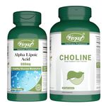 VORST Alpha Lipoic Acid 600mg 90 Vegan Capsules and Choline Bitartrate 180 Vegan Capsules (Combo Bundles 2 Bottles)