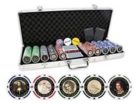 Da Vinci Masterworks Poker Chip Set w/500 Chips w/Denominations, 2 Decks of Cards, 3 Dealer Buttons & 2 Cut Cards