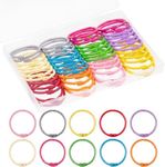 AKONEGE 1 1/5 Inch (50 Pack) Metallic Binder Rings Colorful Metal Steel Loose Leaf Rings Binding Rings for Index Cards, Keychain Key Rings Book Rings for Paper Notebook Office School Home, 10 Colors