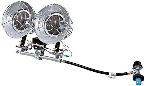 Remington 32,000 BTU LP Propane Double Head Tank Top Heater | Great for Parties, Garages, Barns and Workshops (REM-32-TTC-O)