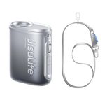 JISULIFE Portable Waist Fan, 100 Speed 40000RPM Cooling, Mini Personal Wearable Clip on Fan, 16H 4500mAh USB Battery, LED Display, Lightweight in Outdoor, Travel, Jobsite Gifts for Women Men-Black