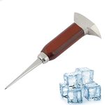 Duokon 6.7 inches Stainless Steel Ice Pick with Safety Wooden Handle, Ice Cube Cocktail Tool for Kitchen Bars