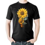 Men's Tees-Soft Fitted Cool Design Graphic T Shirt, Sunflower, L